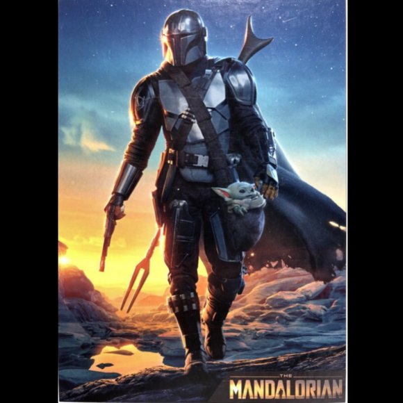 New Sealed Star Wars Mandalorian & Baby Yoda 500 Piece Puzzle by Buffalo Games - Picture 2 of 6